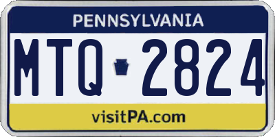PA license plate MTQ2824