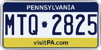PA license plate MTQ2825
