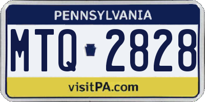 PA license plate MTQ2828