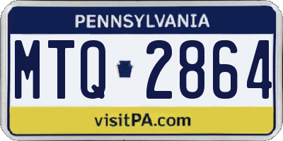 PA license plate MTQ2864