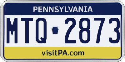 PA license plate MTQ2873