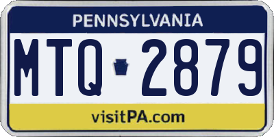 PA license plate MTQ2879