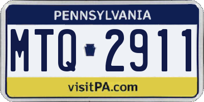 PA license plate MTQ2911