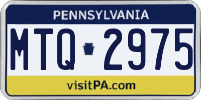 PA license plate MTQ2975