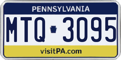 PA license plate MTQ3095