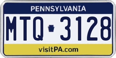PA license plate MTQ3128