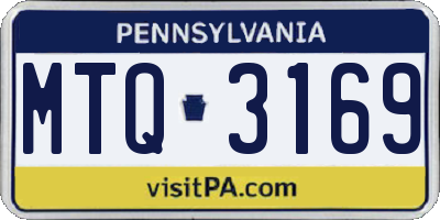 PA license plate MTQ3169