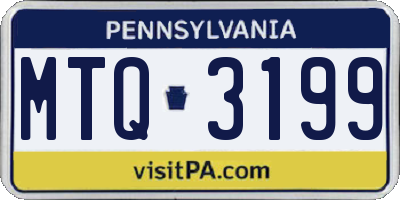 PA license plate MTQ3199