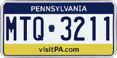 PA license plate MTQ3211