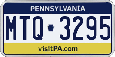 PA license plate MTQ3295