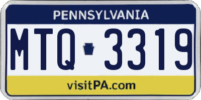 PA license plate MTQ3319