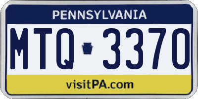 PA license plate MTQ3370