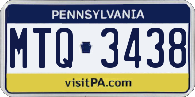 PA license plate MTQ3438