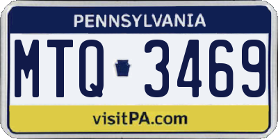 PA license plate MTQ3469