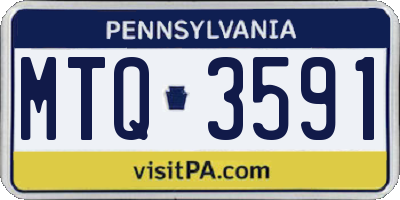 PA license plate MTQ3591