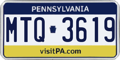 PA license plate MTQ3619