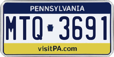 PA license plate MTQ3691