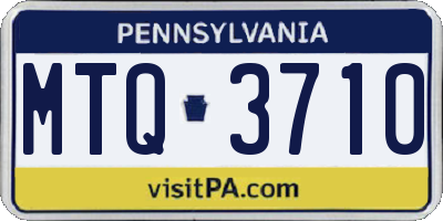 PA license plate MTQ3710