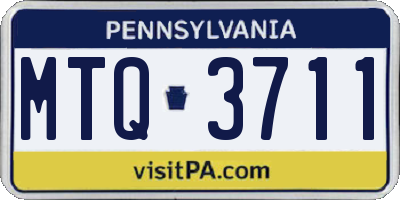 PA license plate MTQ3711