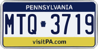 PA license plate MTQ3719