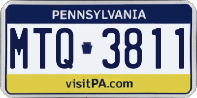 PA license plate MTQ3811