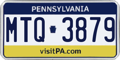 PA license plate MTQ3879