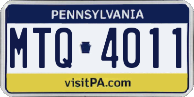 PA license plate MTQ4011
