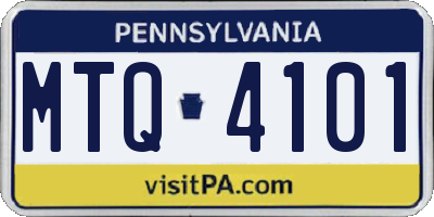 PA license plate MTQ4101
