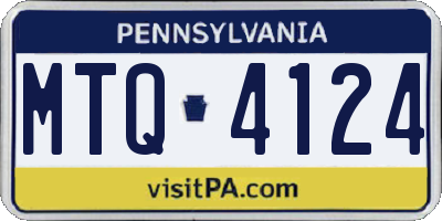 PA license plate MTQ4124