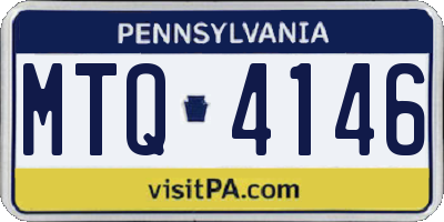 PA license plate MTQ4146