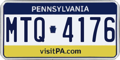 PA license plate MTQ4176