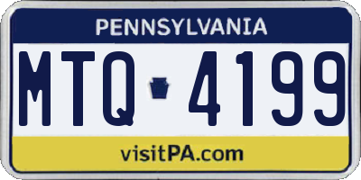 PA license plate MTQ4199
