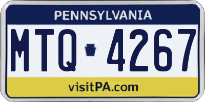 PA license plate MTQ4267