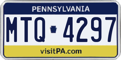 PA license plate MTQ4297
