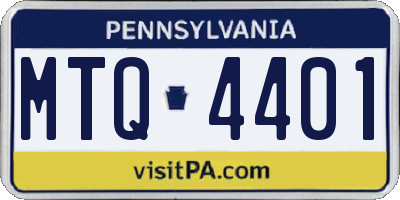 PA license plate MTQ4401