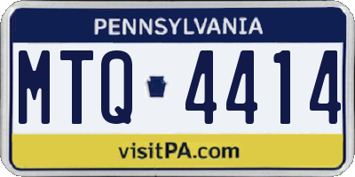 PA license plate MTQ4414