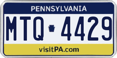 PA license plate MTQ4429