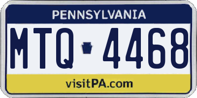 PA license plate MTQ4468