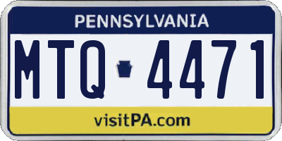 PA license plate MTQ4471