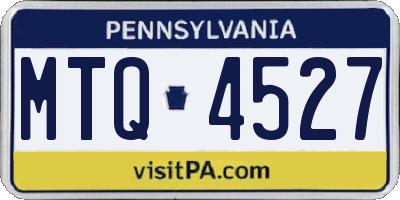 PA license plate MTQ4527