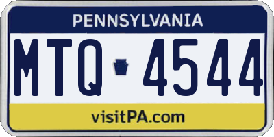 PA license plate MTQ4544