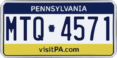 PA license plate MTQ4571