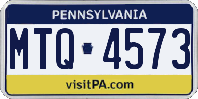 PA license plate MTQ4573