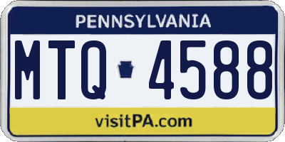 PA license plate MTQ4588