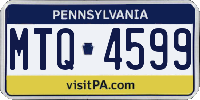 PA license plate MTQ4599