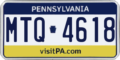PA license plate MTQ4618