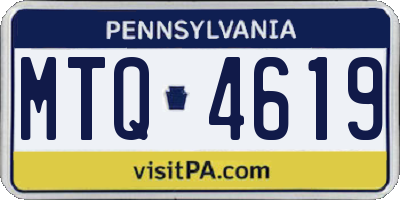 PA license plate MTQ4619
