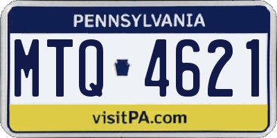 PA license plate MTQ4621