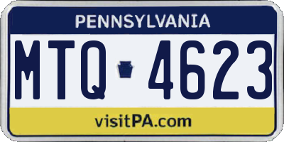 PA license plate MTQ4623
