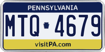 PA license plate MTQ4679
